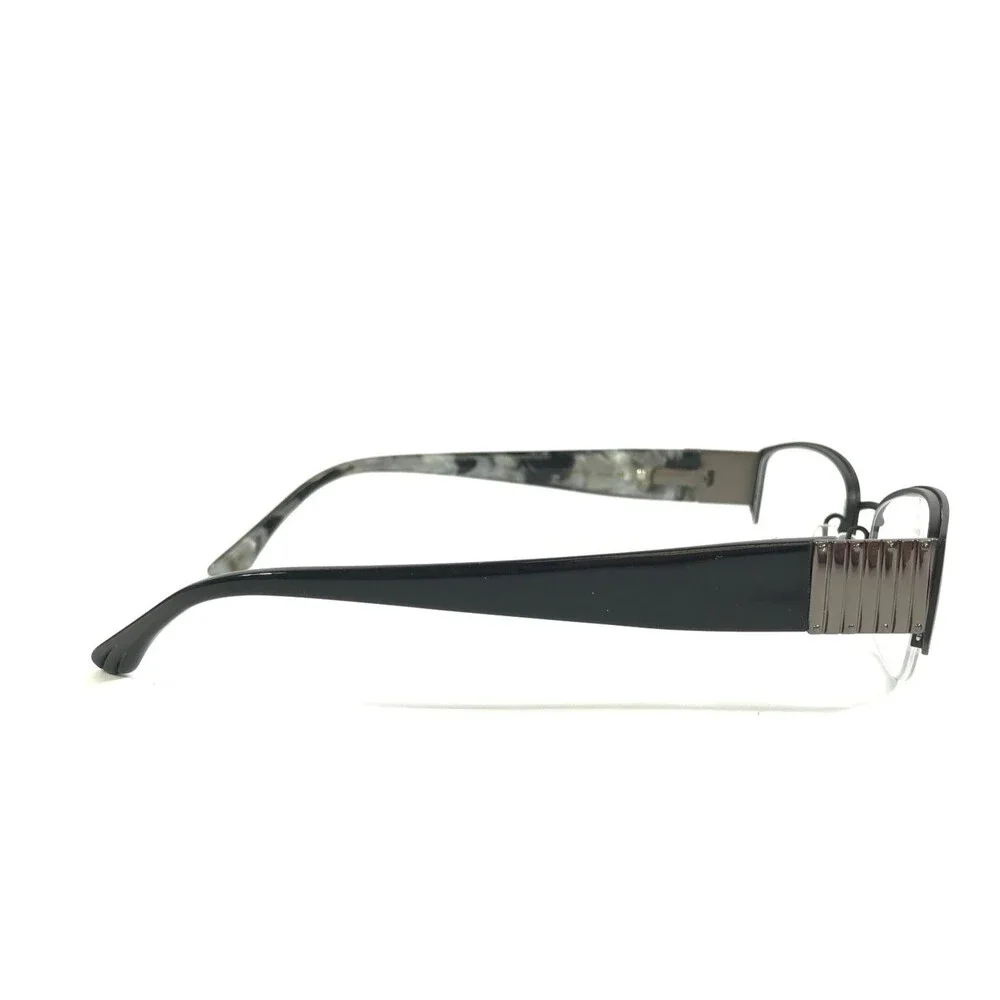 Dana Buchman Eyeglasses Frames Arisia BK Black Rectangle Half Rim 52-18-135